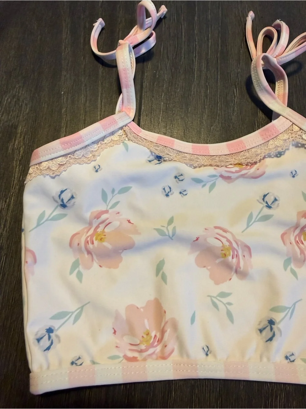 Jane and Jo Girls' Pink Floral Two-Piece Swim Bikini Set